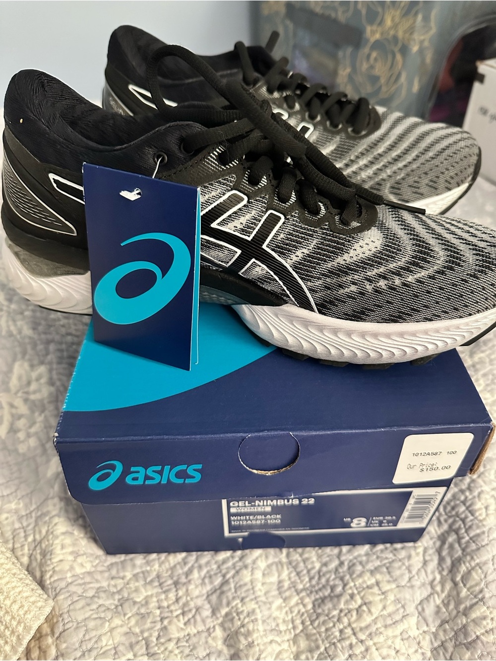 ASICS Gel-Nimbus Women's Running Shoes - Black and White